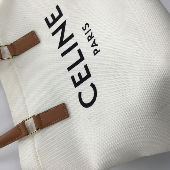 Authentic Celine Vertical Cabas Canvas Tote - Picture 5 of 11